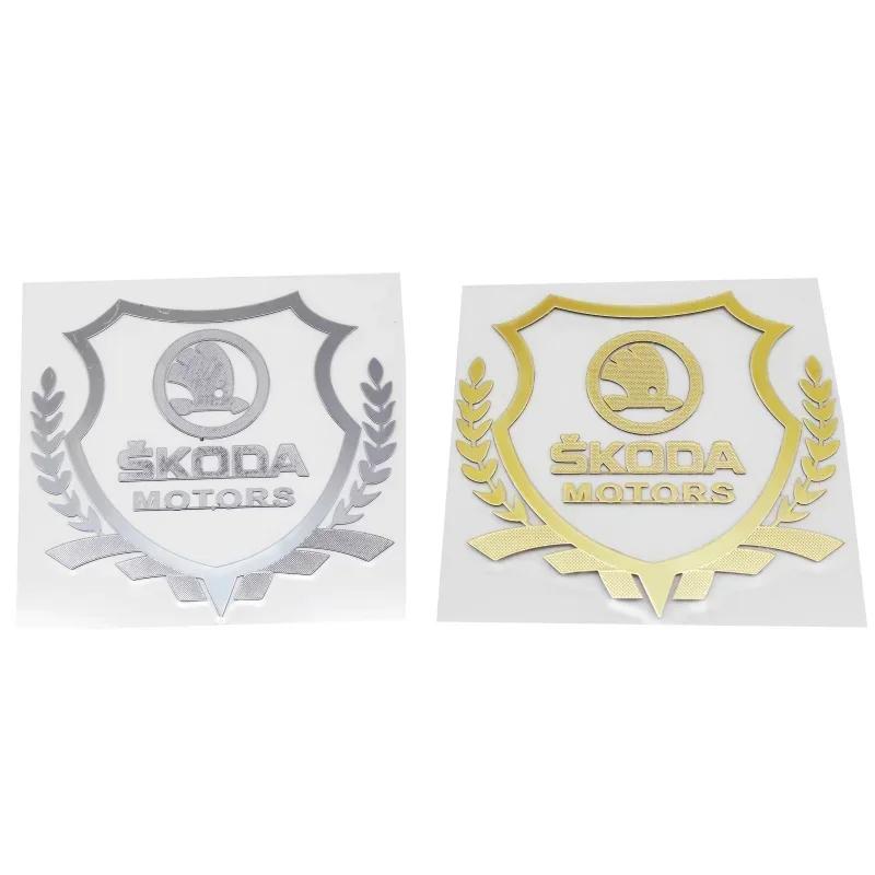 LZIE8 Plastic Car Window Badge Sticker for Skoda Octavia Fabia 1 2 A7 Tour RS Rapid  Kodiaq Yeti Karoq Superb Rear Exterior Decoration