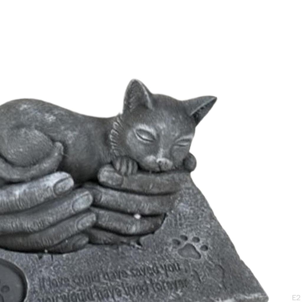 Garden Grave Markers Kitten Outdoor Backyard Yard Tomb Sympathy Head Remembrance Gift