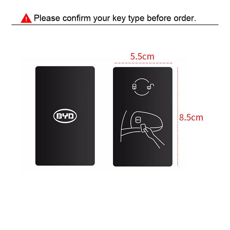 For BYD Tang DM Han EV Song PRO Qin PLUS DMI Auto Keyless Keychain Accessories Leather Car NFC Card Remote Key Case Full Cover