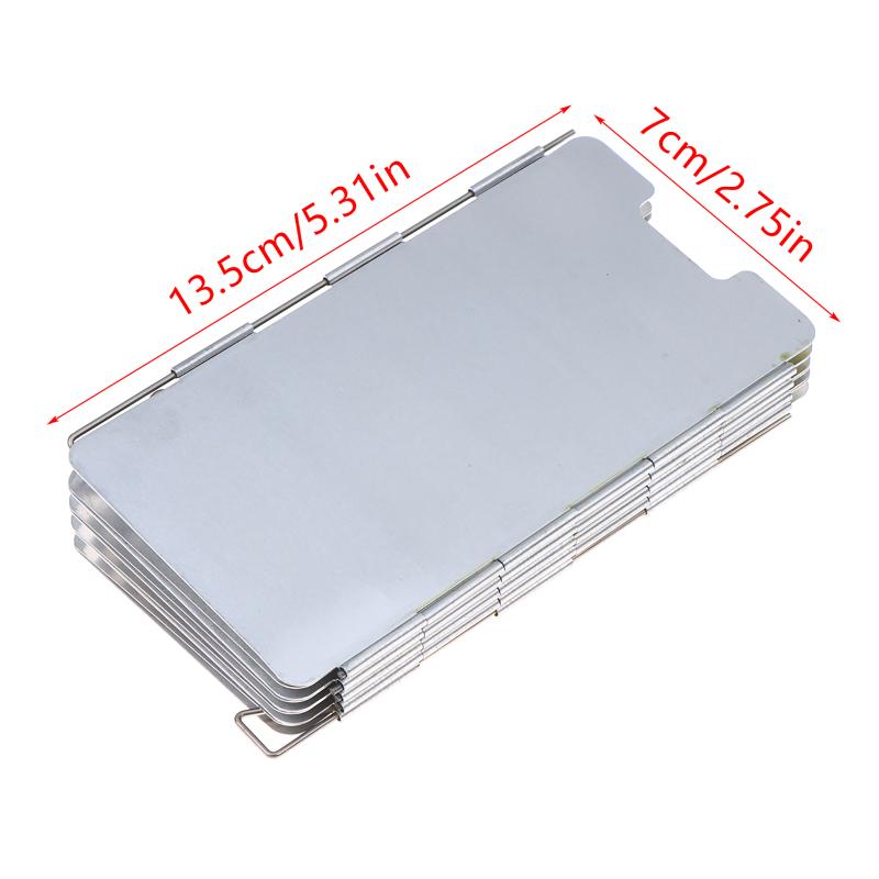 9 Plates Foldable Gas Cookers Wind Deflectors Outdoor Stove Wind Shield Camping Windscreen Stove Steel Wind Screen