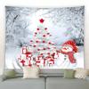 Christmas Cartoon Snowman Snowing Tapestry Living Room Sofa Home Decoration Christmas Gift