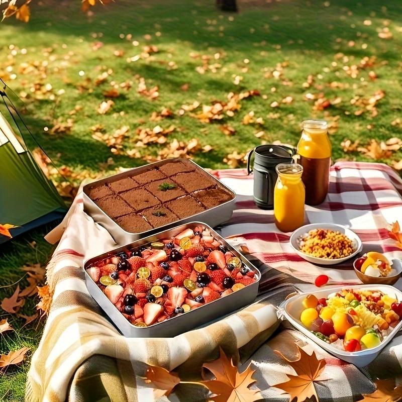 3 Sets of Bread Pans Stainless Steel Cake Salad Marinated Meat Chicken Fish Food Prep Tray Tart Baking Pan Baking Oven