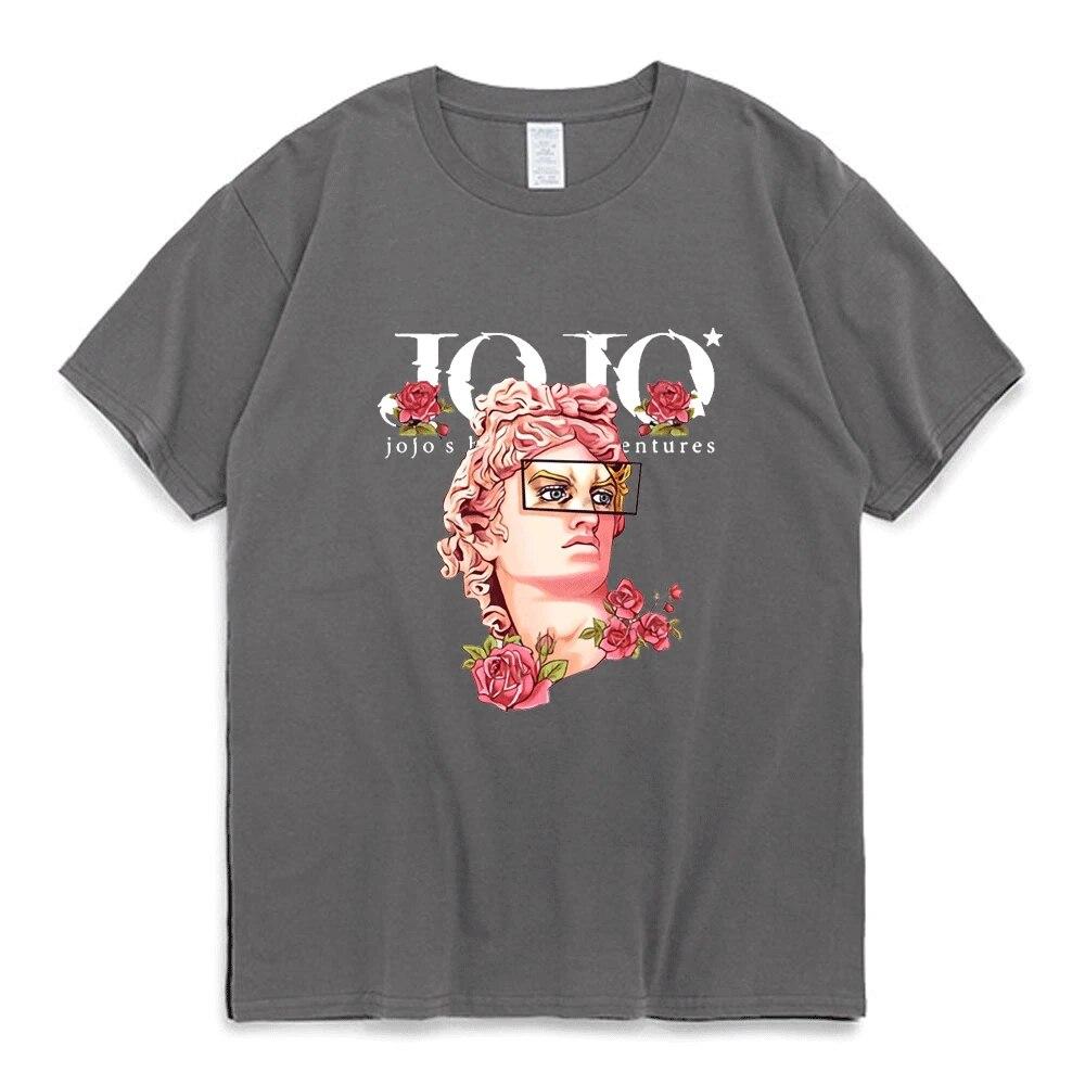 Japansk Jojo Bizarre Adventure Anime T-skjorte Unisex kvinner Kawaii Jojo Grafisk T-skjorte Tenåringer Unisexga Tee Shirt Kortermet Unisex