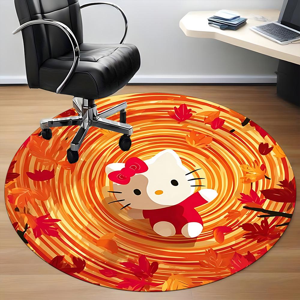 1pc Hello Kitty Chair Carpet for Office Non-Slip,Machine Washable Rug for Office, Room - Holiday Decor - Machine Made yy251017291