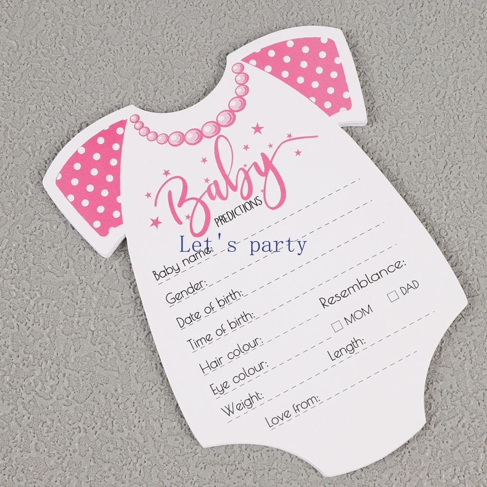 10 Sheets Gender Reveal Theme Party Predicitions Advice Game Card for Baby Shower Boy Girl 1st Birthday Party Decoration