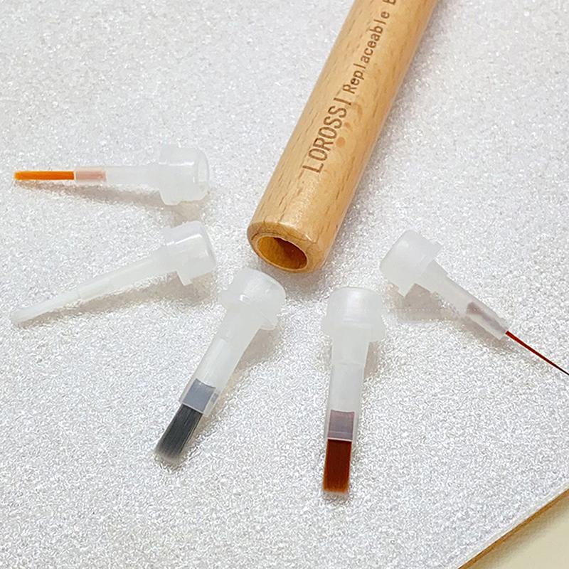 40/60 Stück Nagellackpinsel mit Doppelkopf-Stiftdose, Ersatzkopfpinsel, Nagelbürste, Flüssigkeitsapplikatoren, Maniküre-Werkzeuge