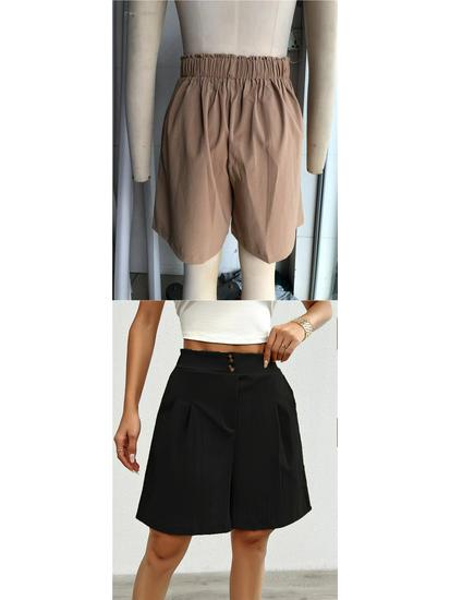 2026TK Summer Women's High-Waisted Loose Wide-Leg Shorts