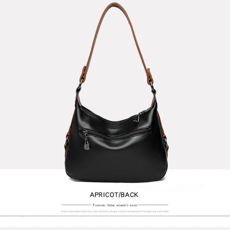 High-Quality PU Women's Leather Tote Handbag Luxury Designer Shoulder Crossbody Bag Ladies' Casual Messenger Bag