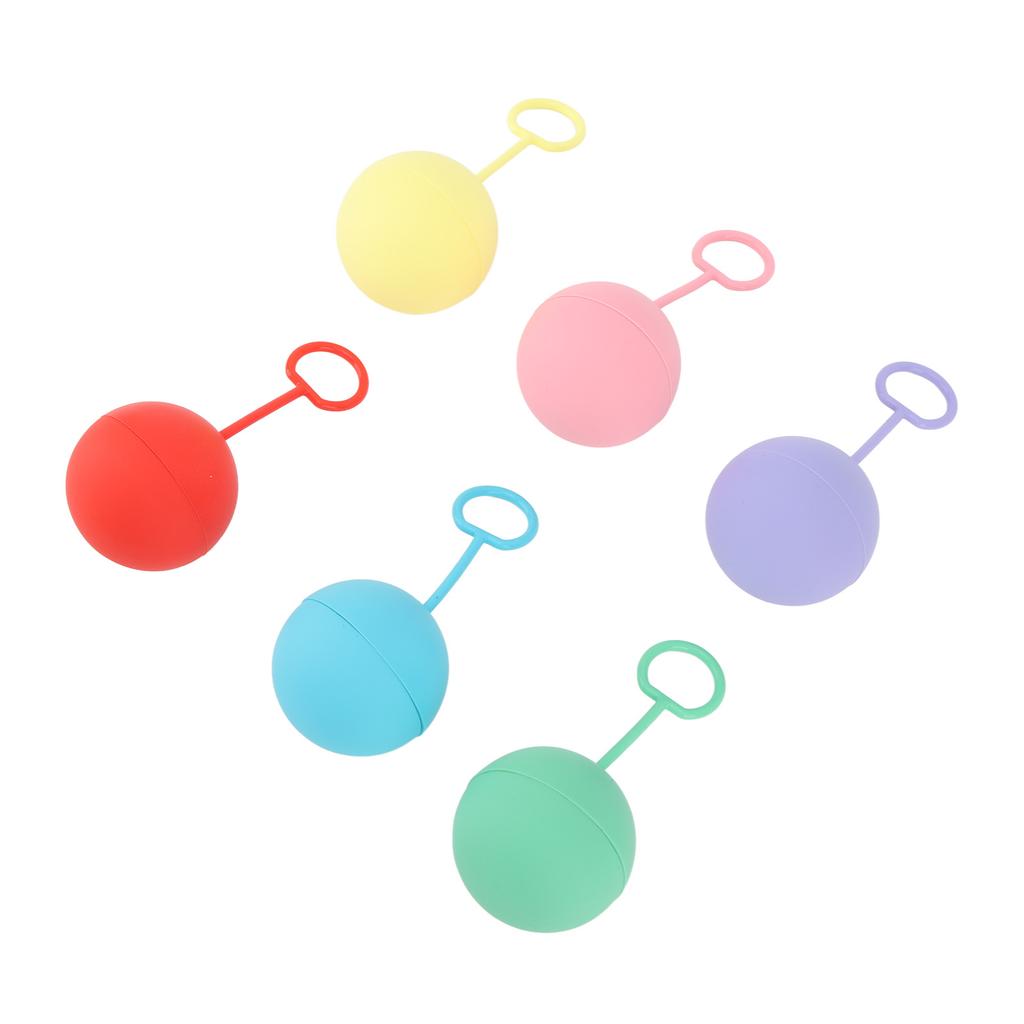 6 Pcs Reusable Water Balloons with Pull Ring Multi Color Water Splash Ball Silicone Water Ball Toys for Children