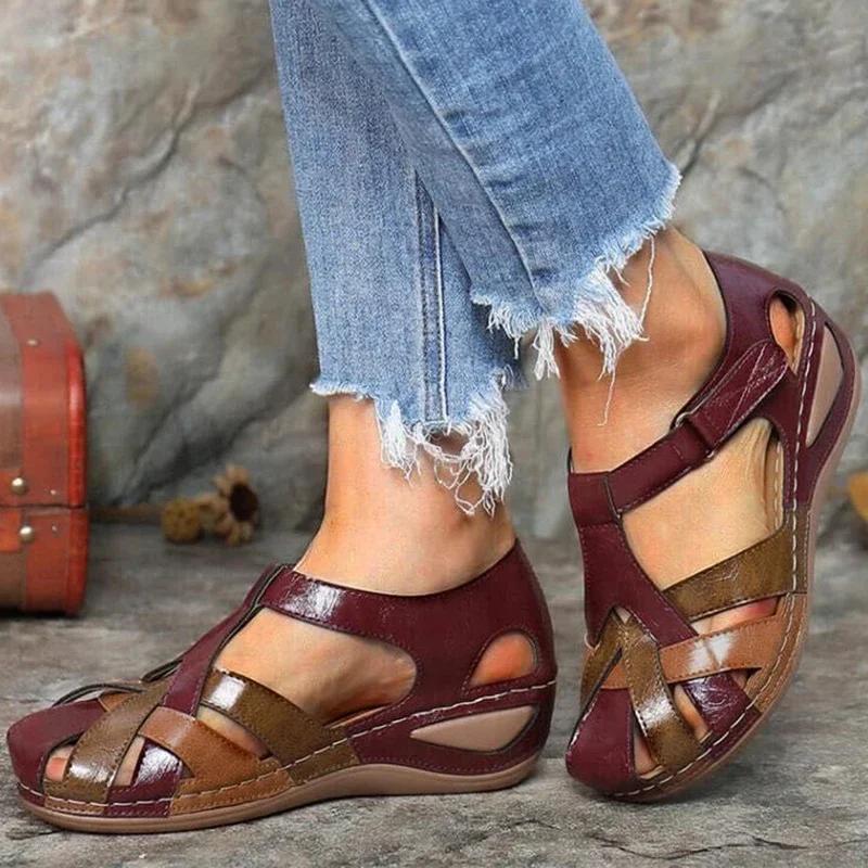 Fashion Summer Sandals Women 2025 Outdoor Walking Shoes Non-Slip Sandals Ladies Wedge Sandals Woman Casual Sandal Women Footwear Female