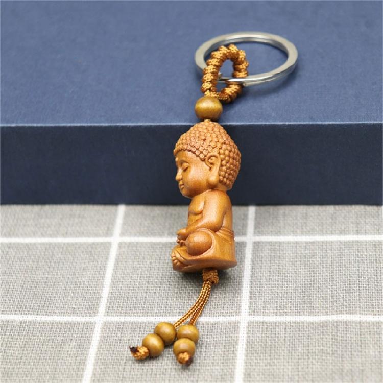 Versatile Buddhas Pendant Keychain Wealth Luck Keyring for Everyday Use