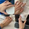 Stylish 925 Silver Ring For Women Minimalist Smooth Surface Square Geometric Shape