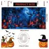 Halloween party garage banner - polyester material  bright colors  large outdoor festival decoration