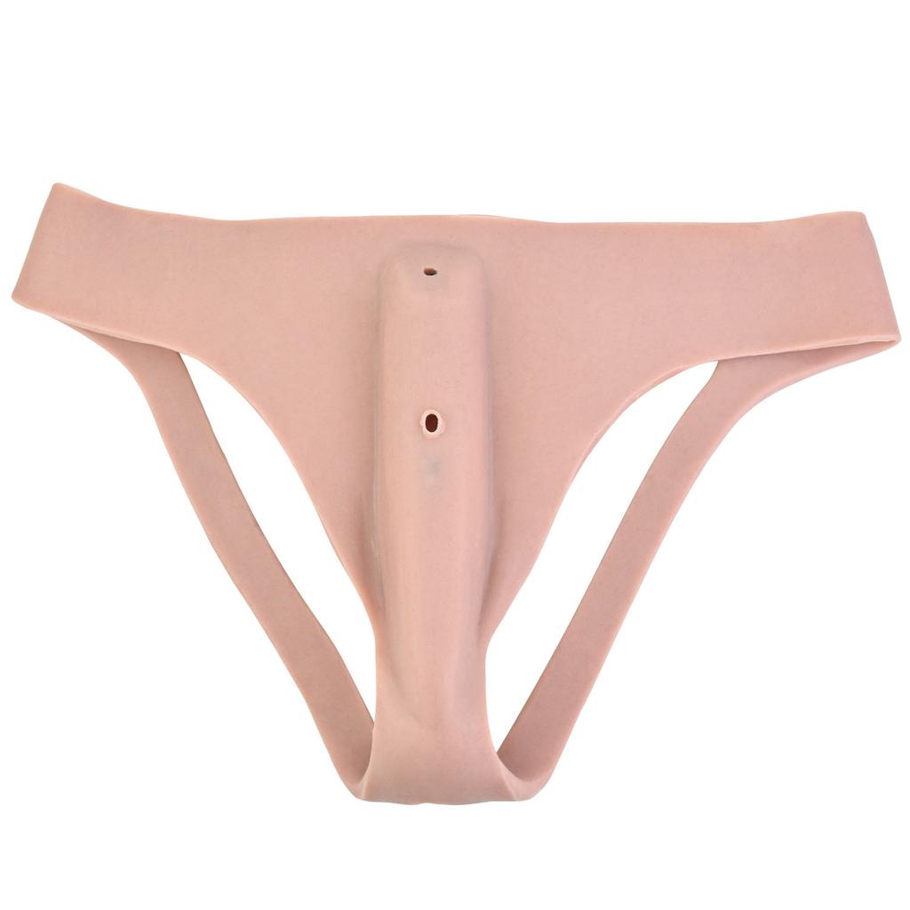 FAAK Silicone Crossdresser Thong Panty Camel Toe Hiding Gaff Shaping Brief Insertable Sexy Toys Pussy Vagina Underwear Custom