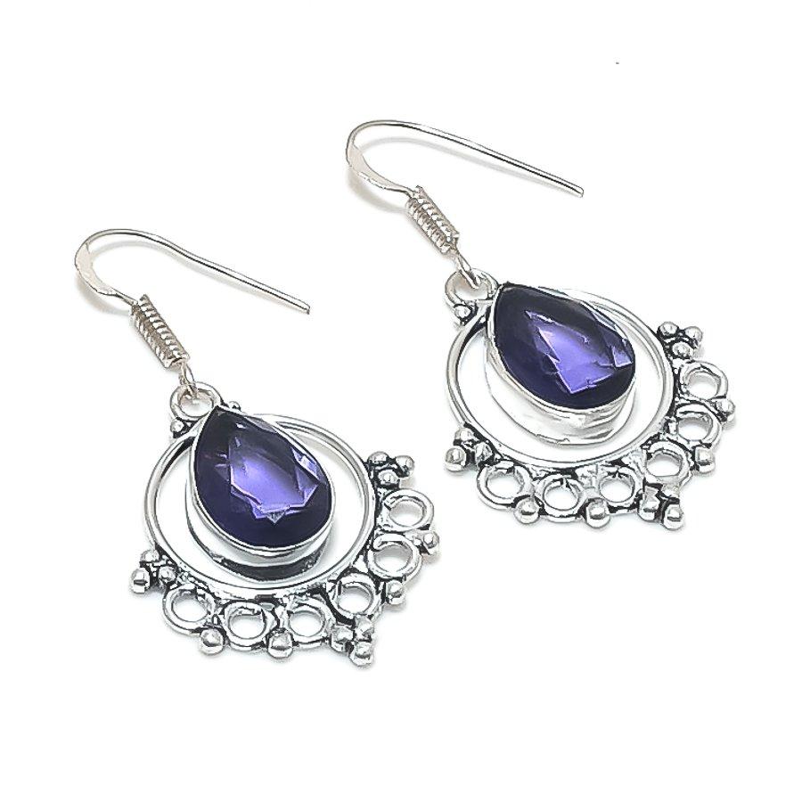 

Amethyst Gemstone 925 Sterling Silver Earring 1.77