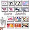 Lovely Cat Ball Leopard Heart Strawberry Flower Y2K Italian Charm Link Fit 9MM Stainless Steel Bracelet Girls' DIY Making Gift