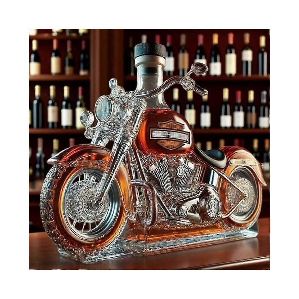 (Niebieski Traktor) Nowy karafka do whisky, Halloweenowa zabawa butelka whisky, Dekoracja domowego baru prezent zestaw karafek do whisky