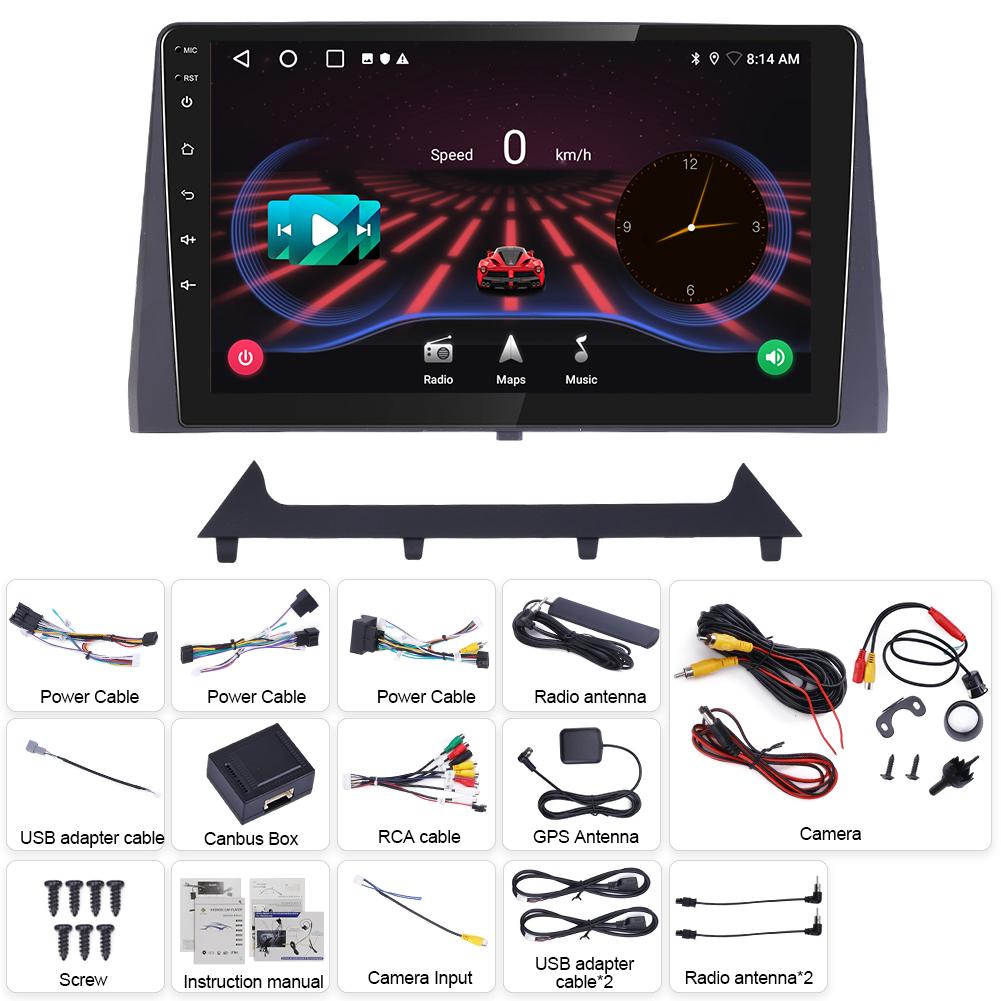 Navigation System, Compatible with the 2024 Fiat Doble, Android 15, 10.1-inch, Built-in CarPlay + Android Auto, 2+64GB