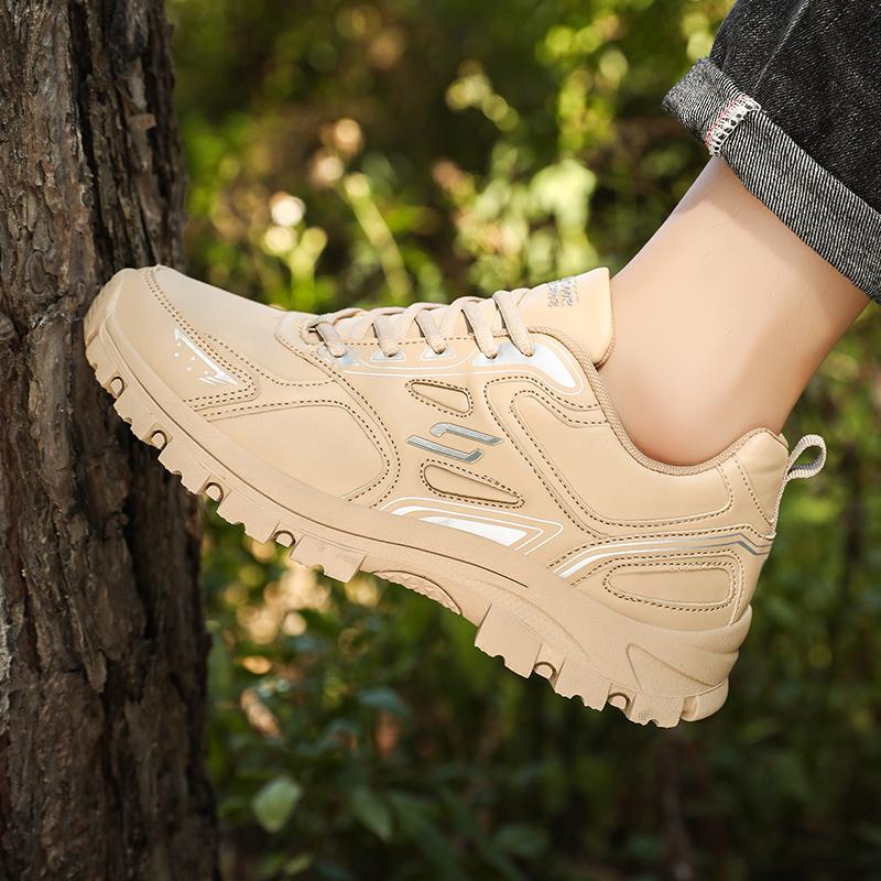 New Men's Tactical Boots Waterproof Climbing Shoes Army Lace Up Work Breathable Anti-Slip Outdoor Male Motorcycle Work Hiking Shoe