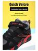 Kids' Boys' Velcro Sports Shoes - Warm, Cotton, Winter 2025 Style for Middle and Elementary School Students.
