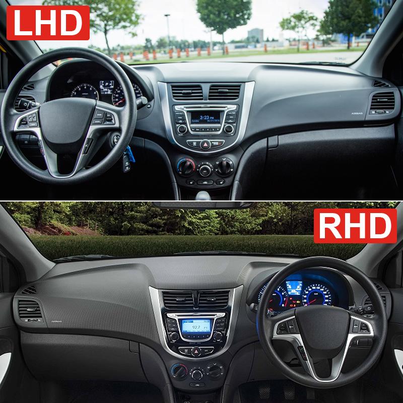 Car Dashboard Cover Avoid Light Pad Anti-UV Carpet Non-Slip Mat For Hyundai Solaris Accent RB 2010 2011 2012 2013 2014 2015 2016