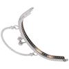 Semicircle Purse Handle Frame Metal Handbags Clasp Lock 16.5cm Bag DIY Making SuppliesSilver
