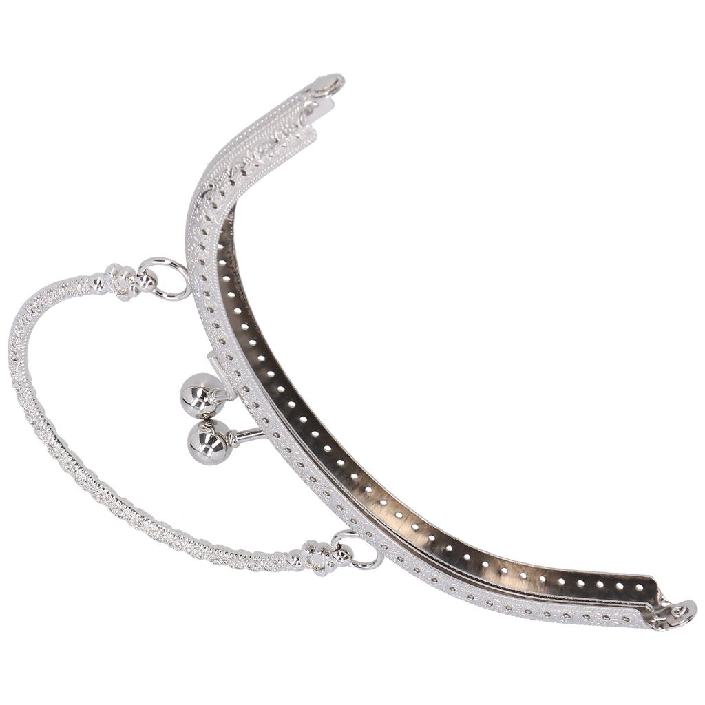 Semicircle Purse Handle Frame Metal Handbags Clasp Lock 16.5cm Bag DIY Making SuppliesSilver