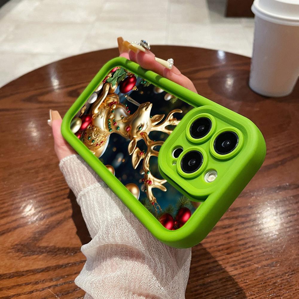 N105 Christmas Happy New Year Art Soft Angel Eyes Phone Cases for iPhone 16 15 14 13 11 Pro Max 8 7 6s Plus 12 Mini XR XS Max SE Shockproof Cover