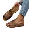 2025 Summer Foreign Trade New Women's Thick-soled Slippers Large Size Fish Mouth Wide Strip with Thick-soled Slippers Women