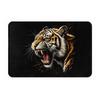 Ferocious Tiger Door Mat - & Orange Tiger Design, Machine Washable Polyester, Rectangular Mat for Bathroom, Bedroom, Living