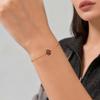 New Fashion Enamel Ladybird Charm Bracelet Women, Stainless Steel Thin Link Handmade Jewelry