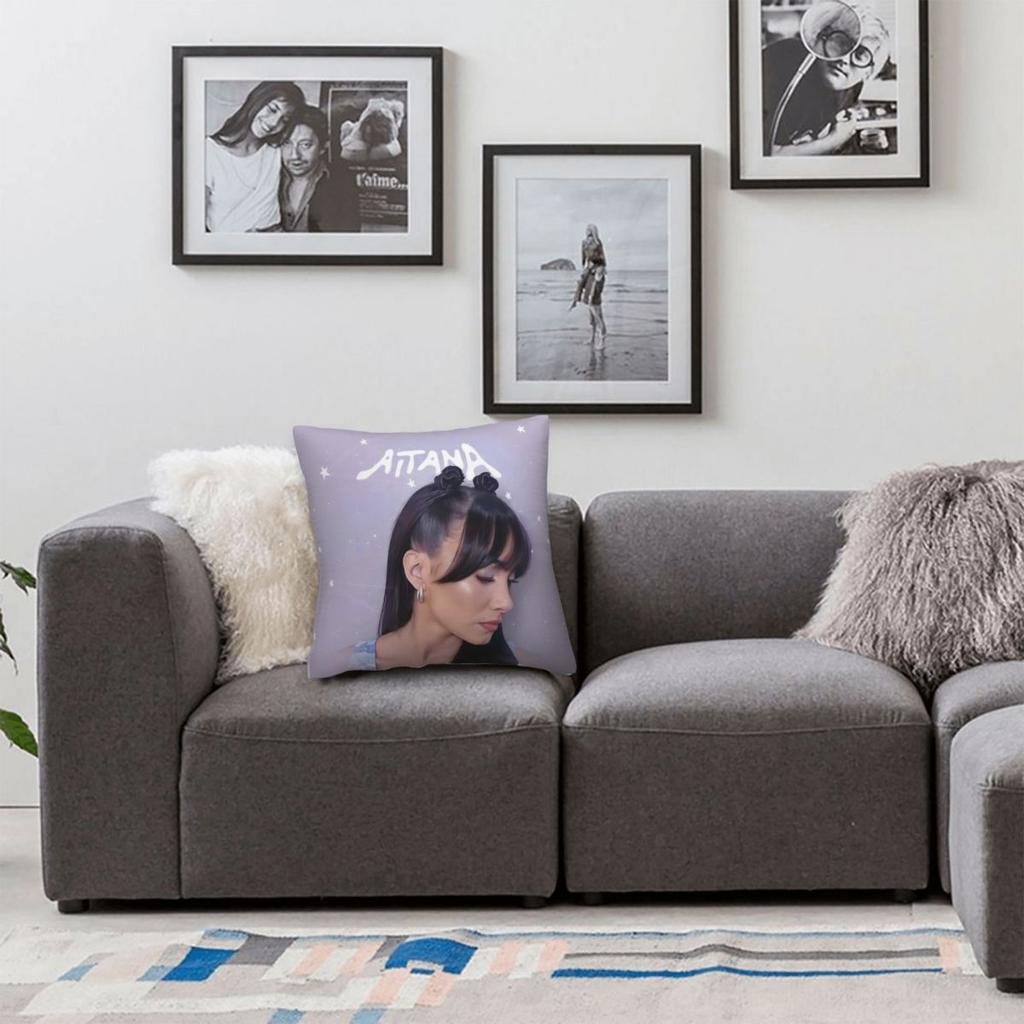 Singer Aitanaed Pillowcase Printed Polyester Cushion Cover Decorative Pillow Case Cover Home Zipper 45*45Cm