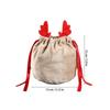 2Pcs Christmas Candy Gift Bag Velvet Santa Drawstring Gift Bags Christmas Decoration Kids New Year Party Gift