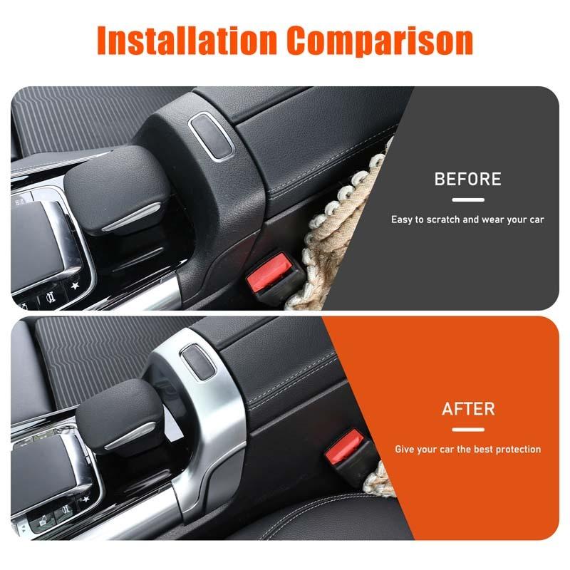 Car Armrest Box Switch Button Trim Cover Console Armrest Lock Cover Car Accessories For Benz B GLB GLA Class W247 X247 -