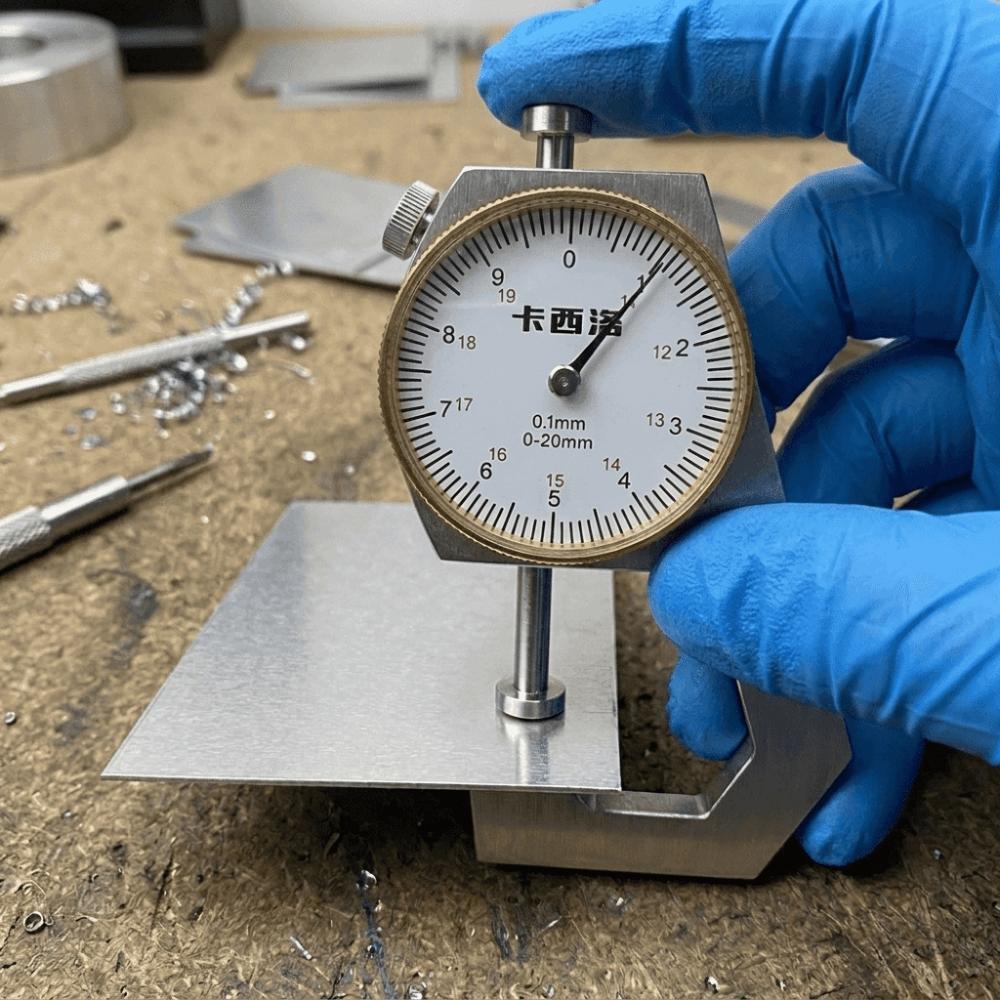 0-20mm/0.1mm Digital Thickness Gauge Round Dial Dial Caliper Thickness Tester Metal Sheet