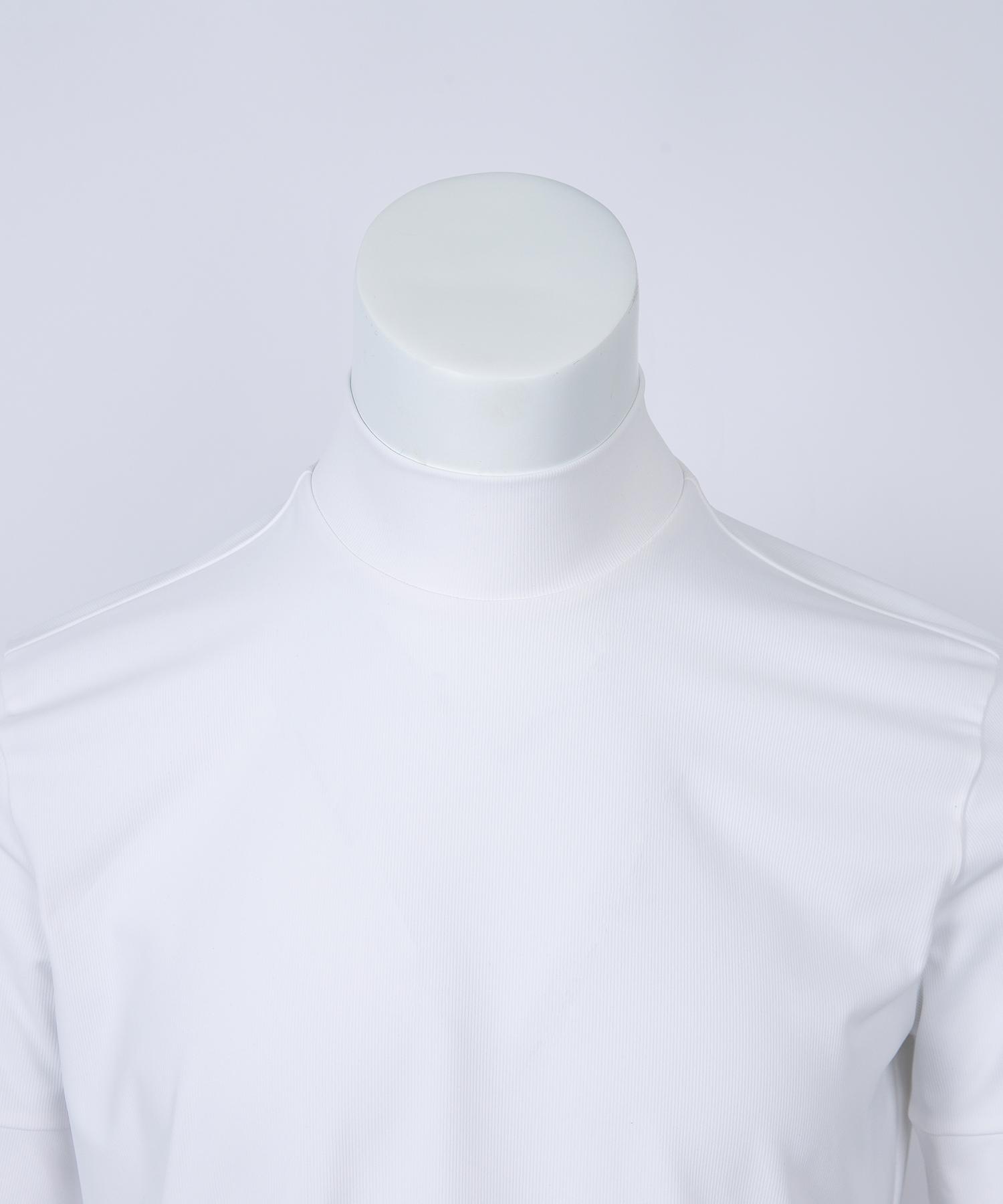 Crive Nine Mock Neck Logo Point Short Sleeve T-Shirt Wh White/L