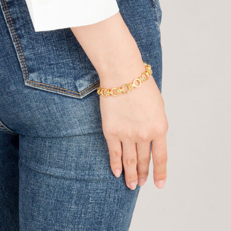 AUGUST ALICE Bold Ring Chain Bracelet _ Gold