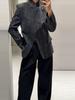 2026 European & American Women's Irregular Plaid Long Sleeve Suit Jacket - Versatile Spring/Autumn Commuting Wear