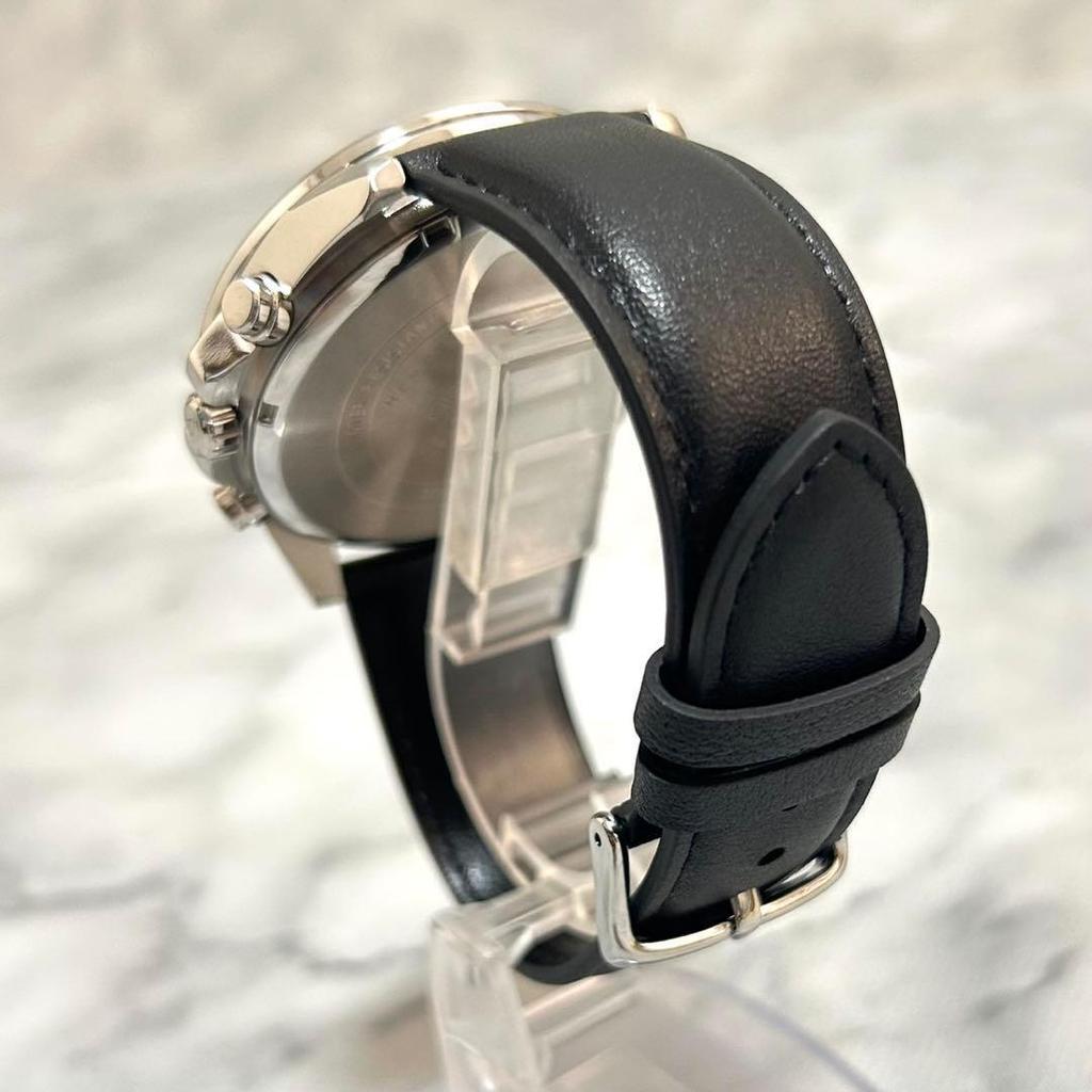 Used New CASIO EDIFICE Chronograph Watch Leather Strap