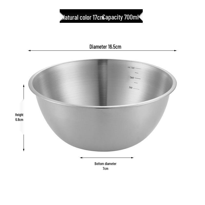 Nerezová multifunkční míchací mísa v korejském stylu se stupnicí