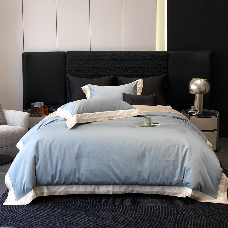 

COMOLIVING Toronto Sapphire Blue 4-Piece Quilt Set