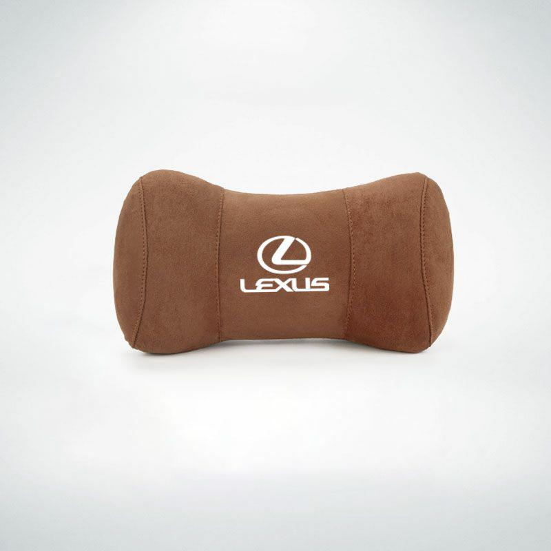 Car Seat Headrest Suede Neck Pillow For Lexus RX330 IS250 Ct200h ES300h RX350 IS300h Car Interior Removable Washable Headrest