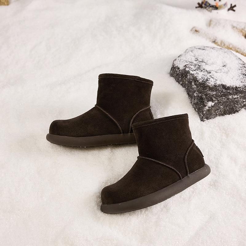 

Ретро стиль однотонные два способа носить теплые зимние ботинки короткие ботинки женские прилив зима новые круглый носок удобные теплые хлопковые туфли 40