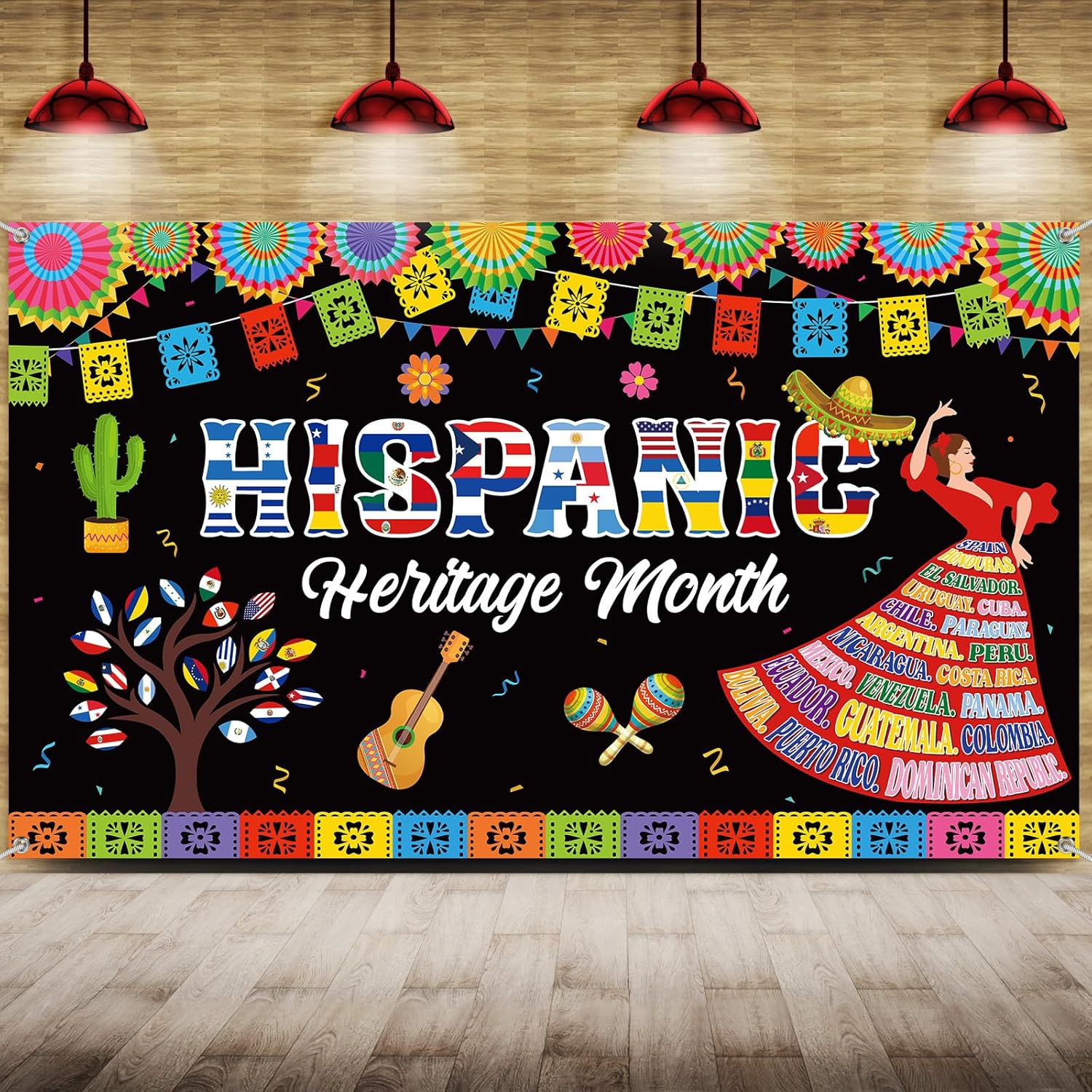 Hispanic Heritage Month Decorations Spanish Classroom Decor Latin n Banner Spanish Bulletin Board Set National Hispanic Heritage Backdrop for School