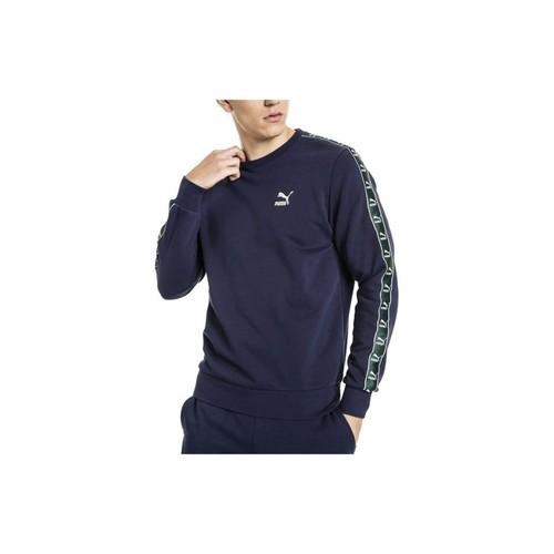 PUMA Crew Neck Pullover Sweatshirt for Couples, Blue 579713-02