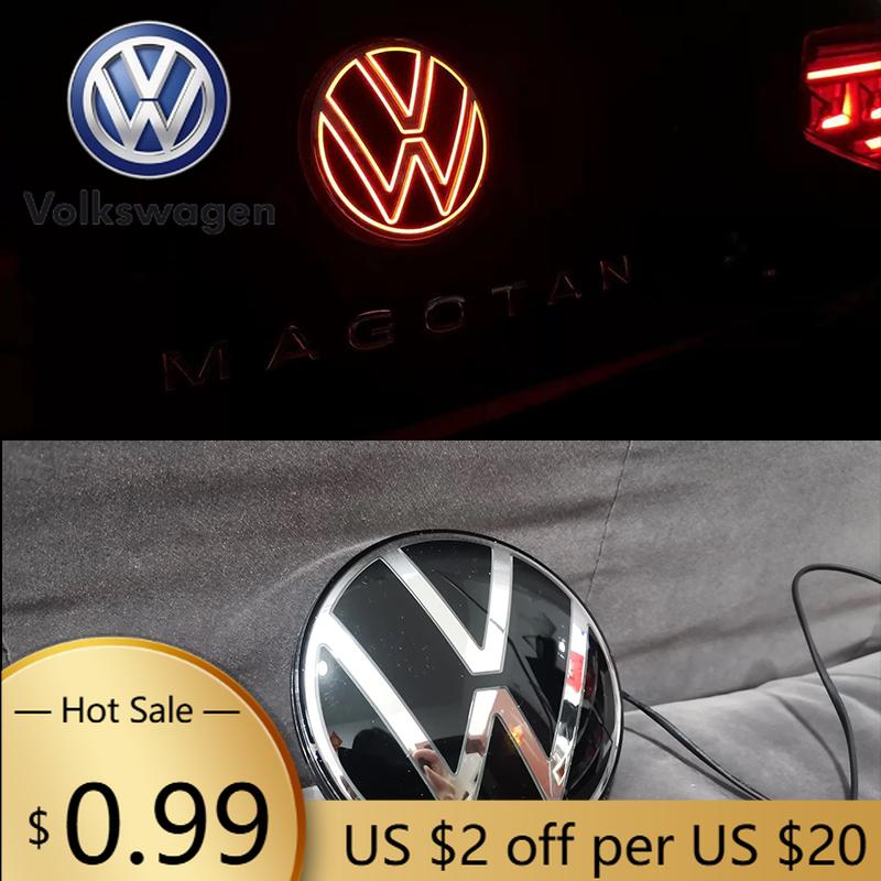 Para VW Volkswagen Jetta MK5 Golf Volkswagen Emblema Traseiro Iluminado para Tiguan 2017-2024