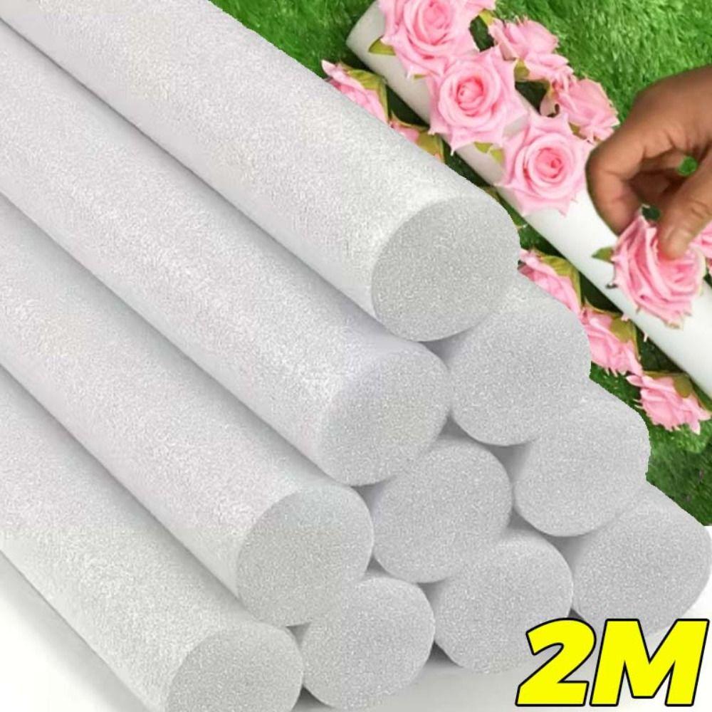 2M Floral Foam Stick EPE Pearl Cotton Foam Craft Stick Floral Arrangement Stick Wedding Arch Decor