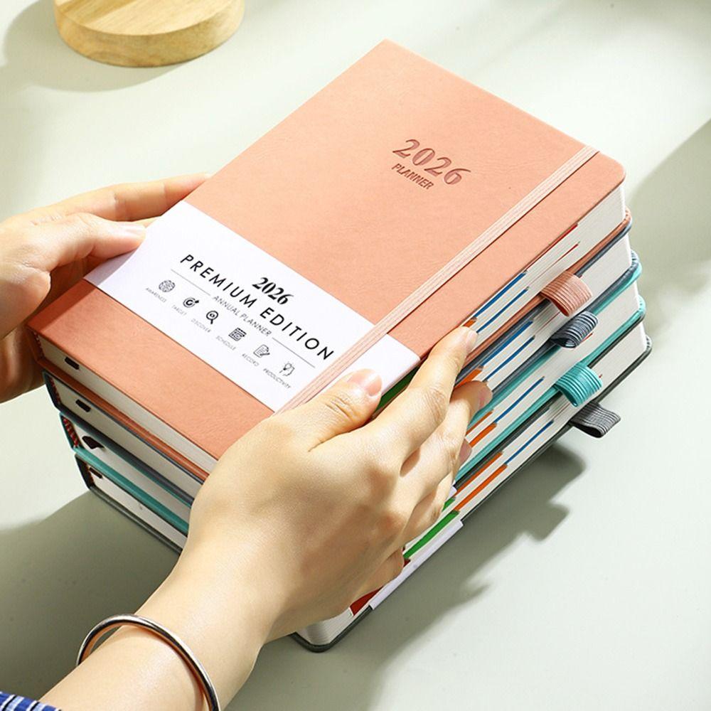 English 2026 Schedule Planner Notepad 12 Months 365 Days Efficiency Notebook  Office Supplies