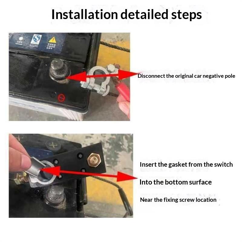 Car Battery Disconnect Switch 12V-24V Brass Conductor Anti-Leakage Cut Off Switch for Off-road Vehicle Yacht ATV Repair