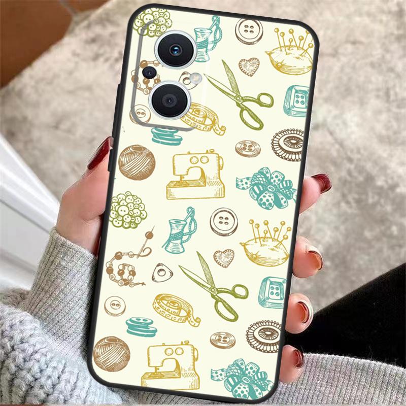 Sewing Machine For OPPO Reno 14F 13F 12F 11F 8T 10 11 12 13 14 Pro 7 8 Lite OPPO Find X8 X6 X5 X9 Pro Case